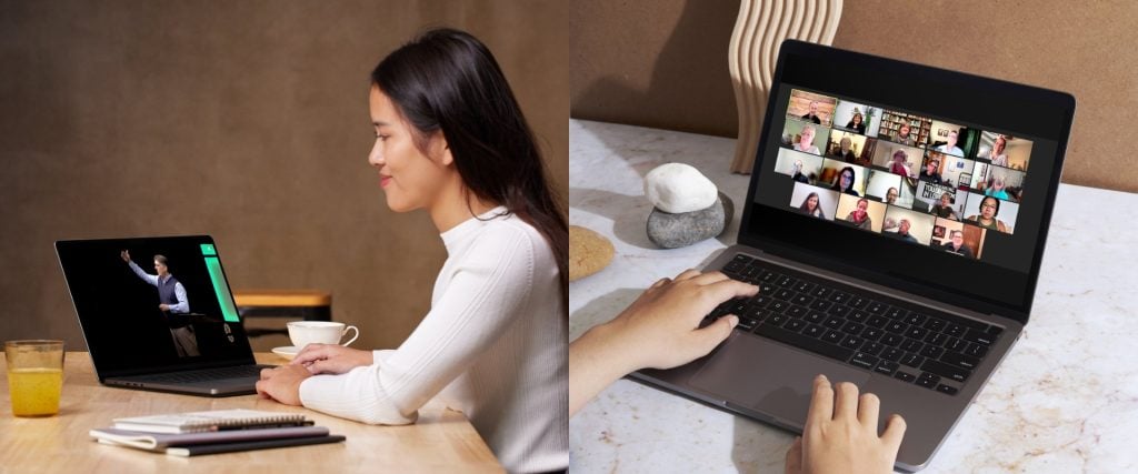 screen shot of canvas student on laptop